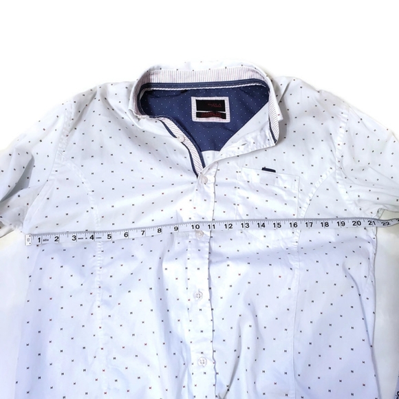 BUCKLE EightX Button Down Dress Shirt Size L Classic Fit Contrast Flip-Cuff - Picture 8 of 13